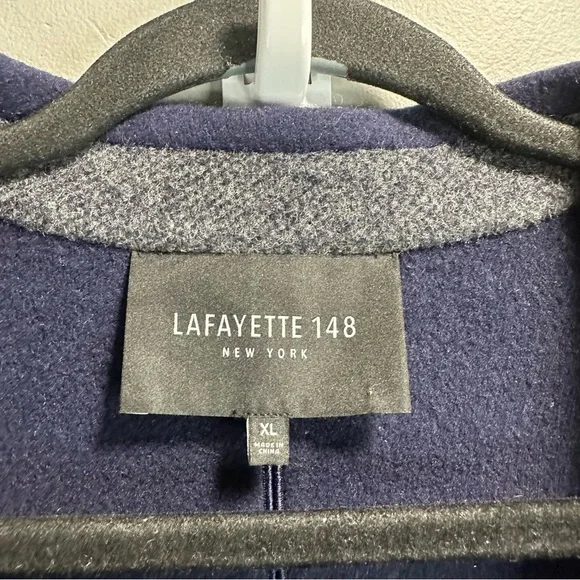 LAFAYETTE 148 NEW YORK Wool Cashmere Colorblock Trench Coat